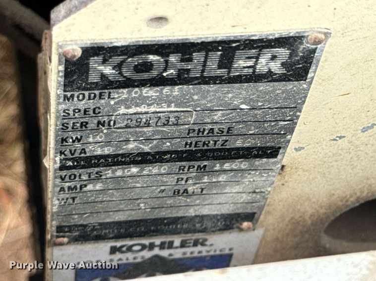 image for item DX1337 1993 Pelsue Metro XL A/C generator