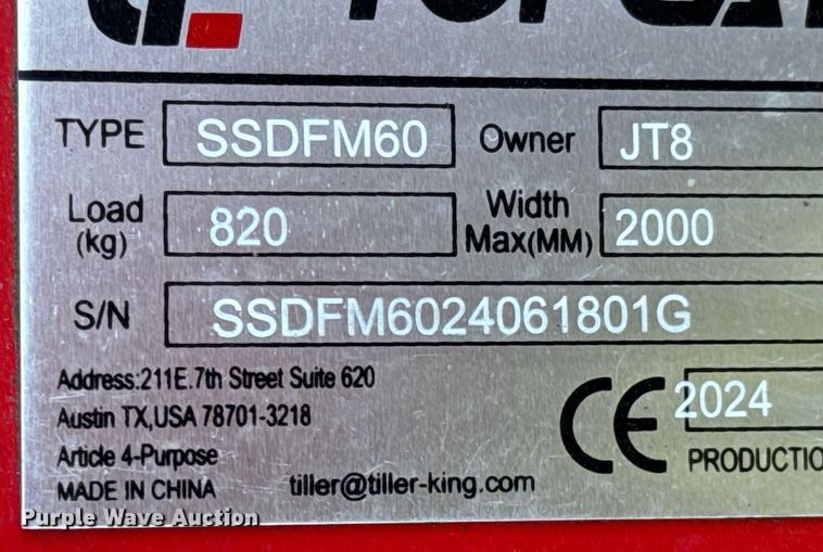 image for item DX1416 2024 TopCat SSDFM60 skid steer tree saw/ mulcher