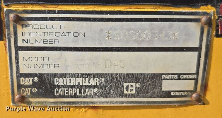 image for item EE7816 1998 Caterpillar  D4C dozer