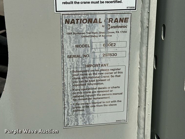 image for item EG1086 2012 Freightliner  Business Class M2 crane truck