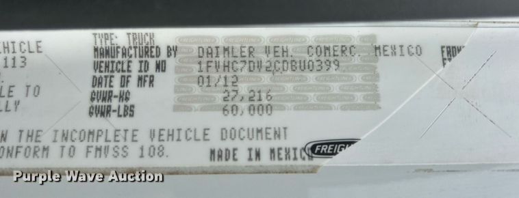 image for item EG1090 2012 Freightliner  Business Class M2 crane truck