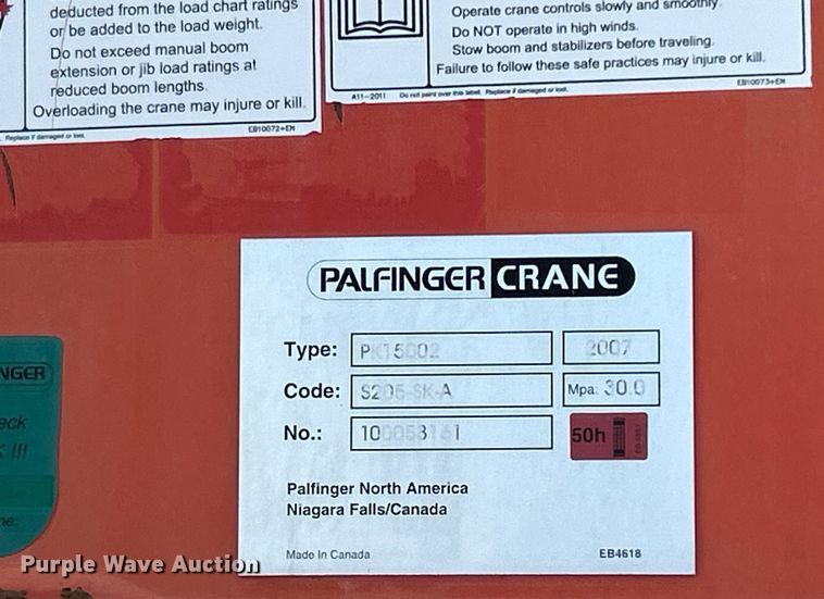 image for item EG1091 2007 Freightliner  Business Class M2 crane truck