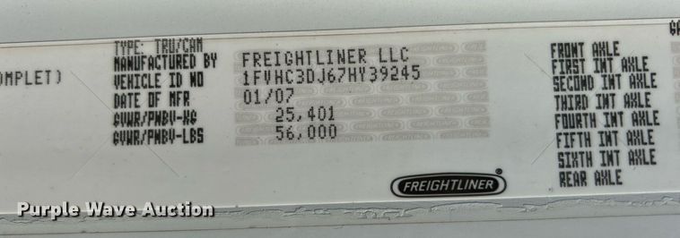 image for item EG1091 2007 Freightliner  Business Class M2 crane truck