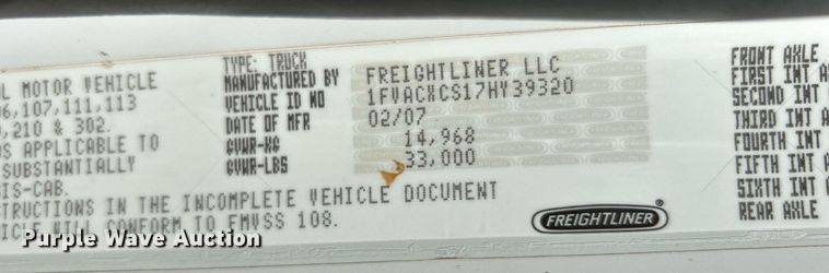 image for item EG1092 2007 Freightliner  Business Class M2 crane truck