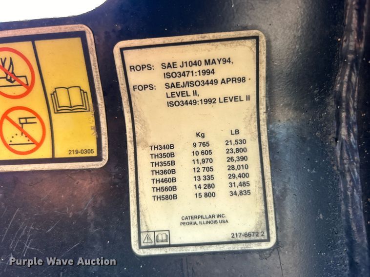 image for item EG1097 2004 Caterpillar  TH560B telehandler