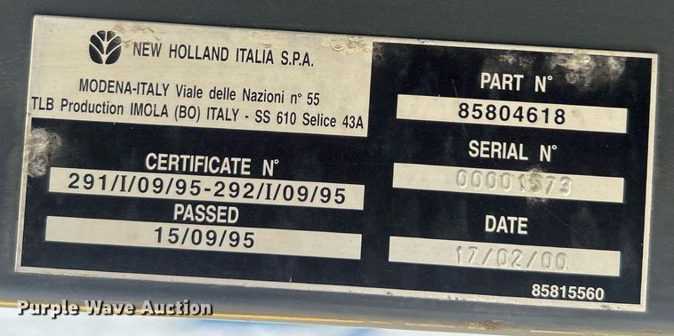 image for item EG1108 2000 New Holland 555E backhoe