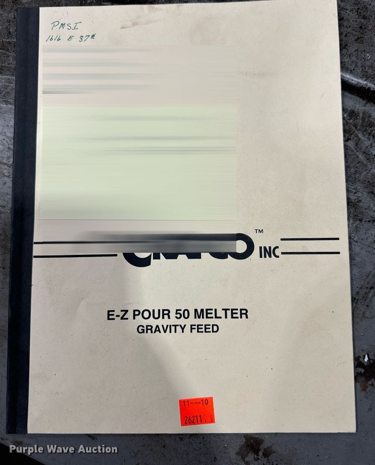 image for item EG6675 2011 Crafco EZ Pour  melter applicator