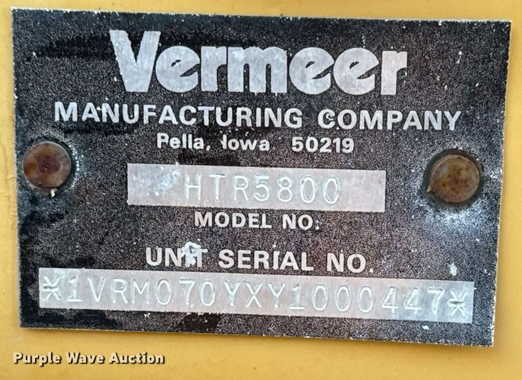image for item EG6756 2000 Vermeer  V6500 trencher