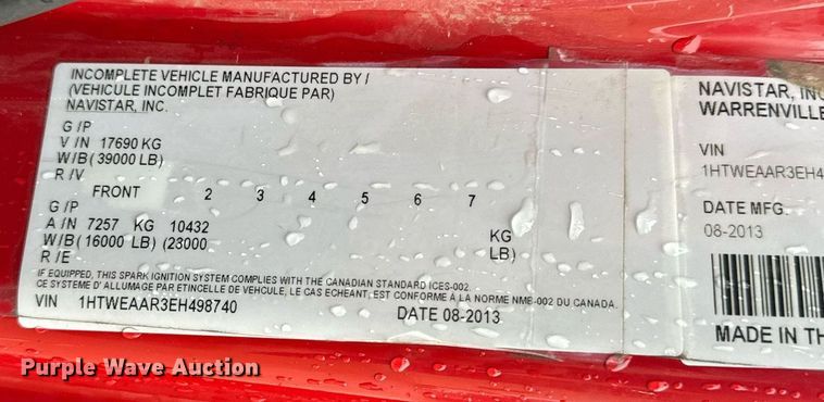 image for item EH7019 2014 International  7400 digger derrick truck