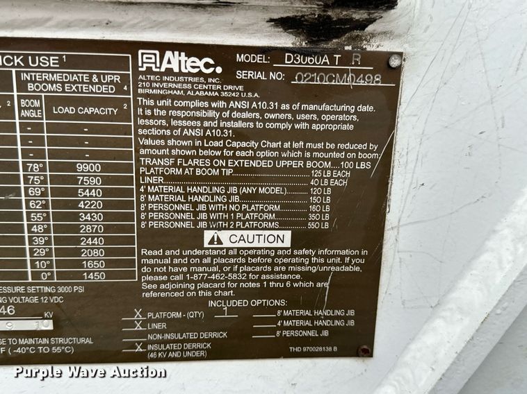 image for item EH7020 2010 International 7500 digger derrick truck