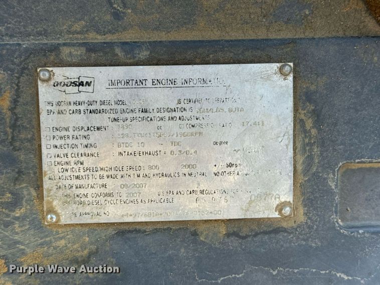 image for item EH7075 2008 Doosan DX255LC excavator