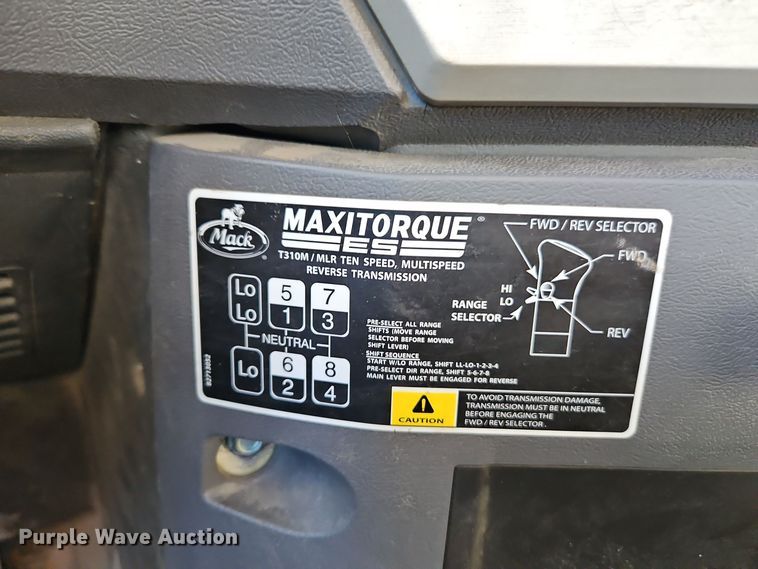 image for item EI8416 2014 Mack GU713 dump truck