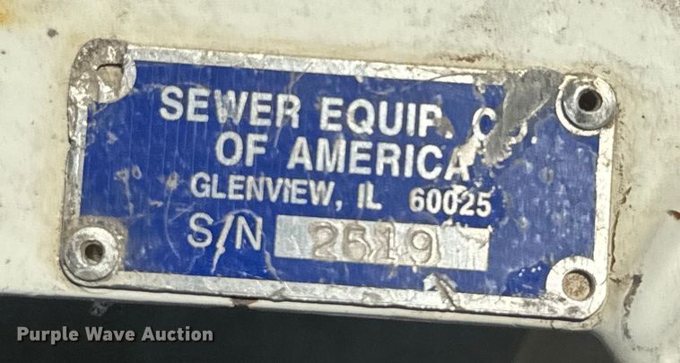 image for item EJ2699 2002 Sewer Equipment Co of America 747-FR2000 sewer jetter trailer