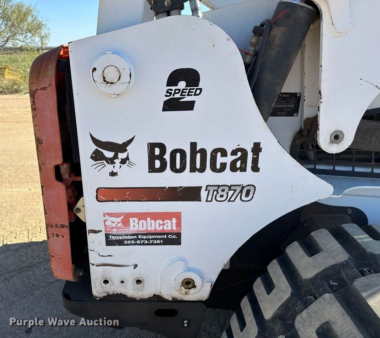 image for item EJ3070 2012 Bobcat T870 tracked skid steer loader
