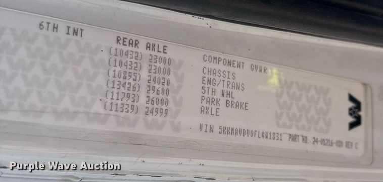 image for item EJ3071 2015 Western Star 4700SF dump truck