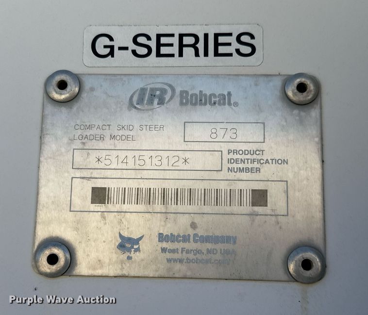 image for item EJ3072 2002 Bobcat 873 skid steer loader
