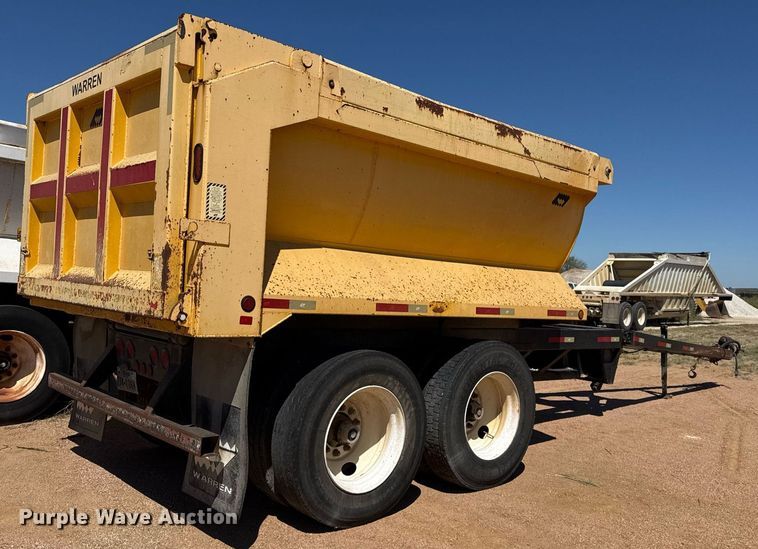 image for item EJ3078 2013 Warren end dump pup trailer