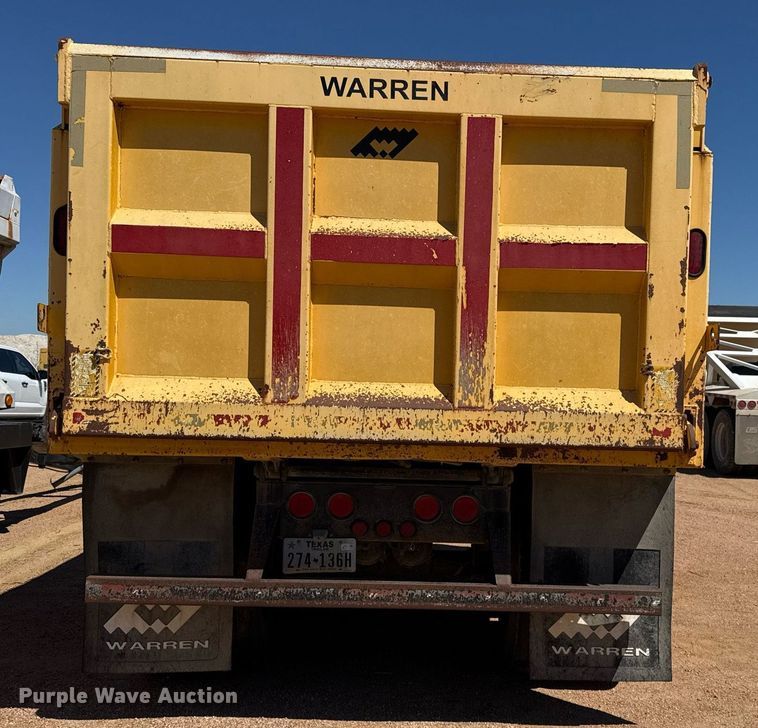 image for item EJ3078 2013 Warren end dump pup trailer