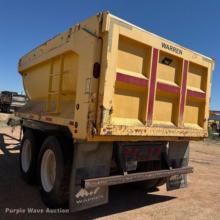 image for item EJ3078 2013 Warren end dump pup trailer