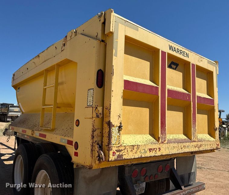 image for item EJ3078 2013 Warren end dump pup trailer