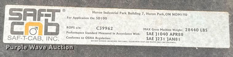 image for item EJ3085 2001 Ingersoll-Rand SD-100F PROPAC single drum roller