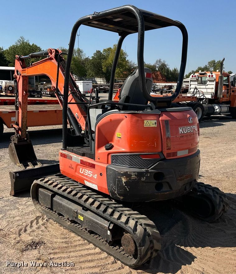 image for item EJ4908 2015 Kubota U35-4 mini excavator