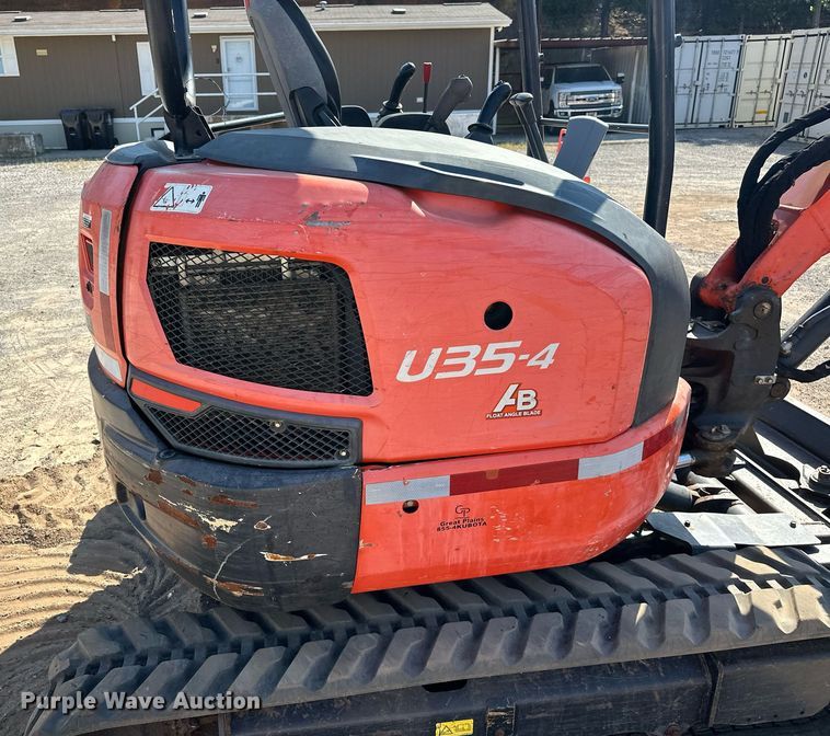 image for item EJ4908 2015 Kubota U35-4 mini excavator