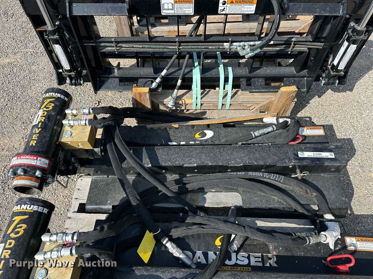 image for item EJ4988 Danuser  T3  skid steer post driver 