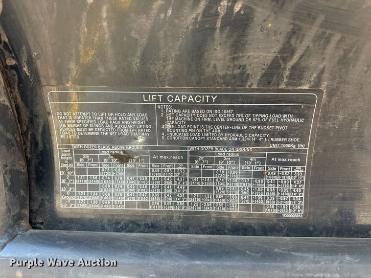 image for item EJ8994 2014 John Deere 35G mini excavator