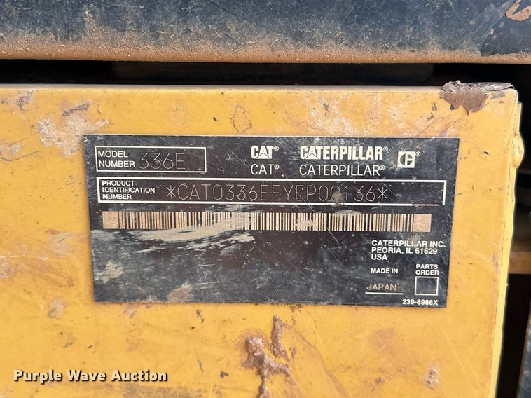 image for item EK0008 2011 Caterpillar  336E L excavator