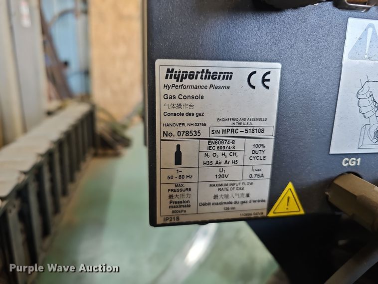 image for item EK0843 2012 PlasMax CNC plasma cutting table