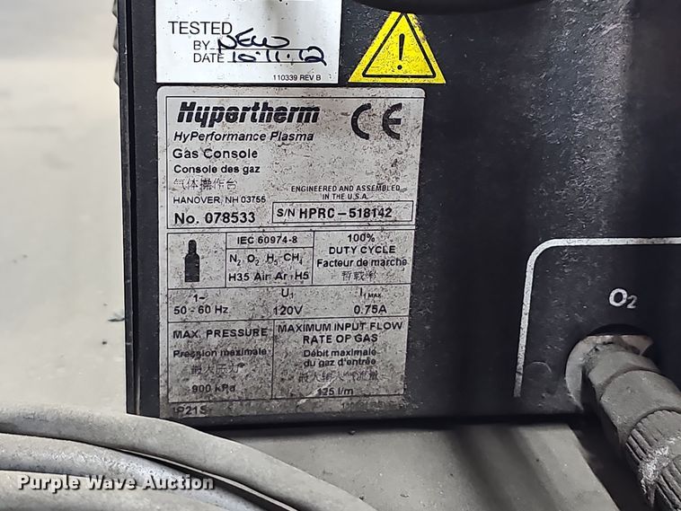 image for item EK0843 2012 PlasMax CNC plasma cutting table