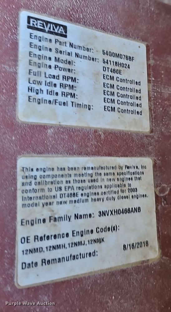 image for item EK0885 2003 International 4300 dump truck