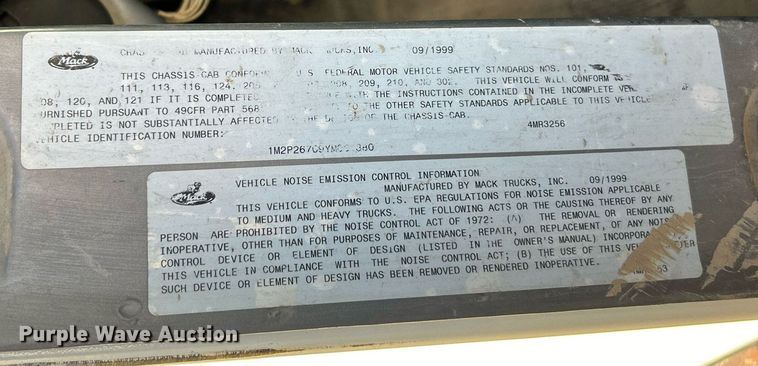 image for item EK3428 2000 Mack RD688S roll-off container truck