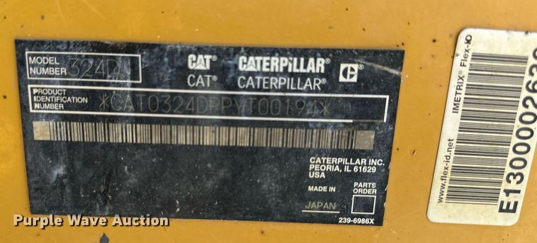 image for item EN0024 2010 Caterpillar  324DL long reach excavator
