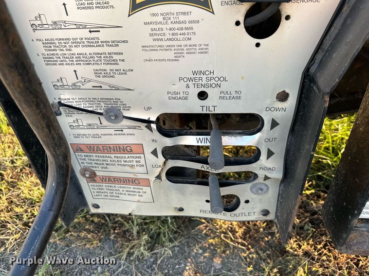 image for item EN0041 2007 Landoll 660B drop tilt deck equipment trailer