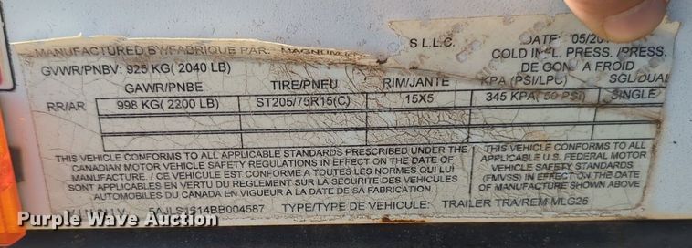 image for item EQ2259 2011 Magnum MLG25 generator