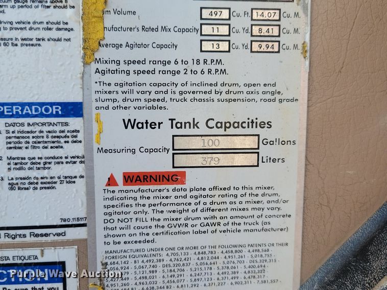 image for item JO9468 2007 Mack Granite CV500 ready mix truck