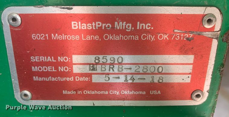 image for item JT9704 2018 BlastPro BRB-2800 floor scraper