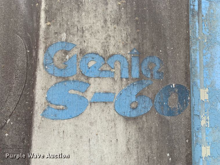 image for item JT9744 1992 Genie S-60 boom lift