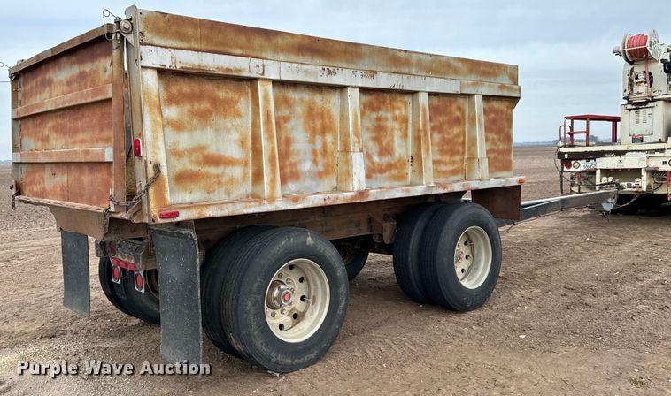 image for item NH9131 1989 Shop built end dump pup trailer