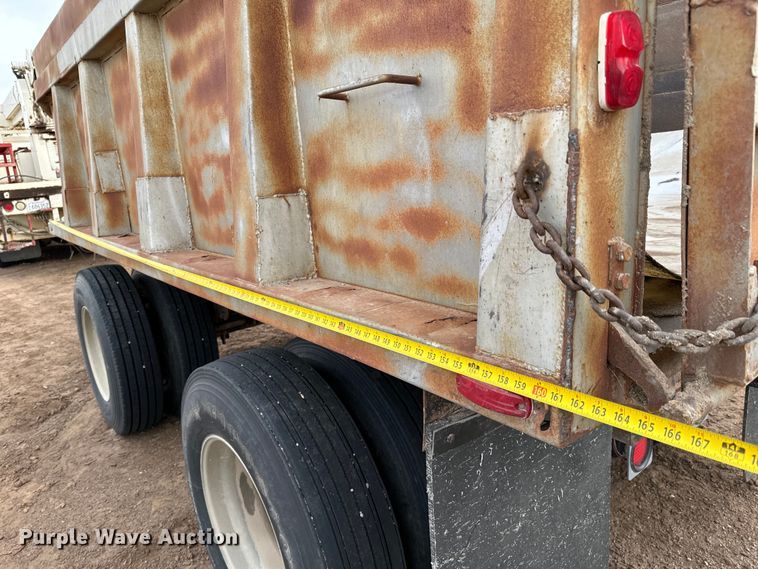 image for item NH9131 1989 Shop built end dump pup trailer