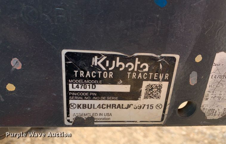 image for item NX9234 2020 Kubota  L4701 MFWD tractor