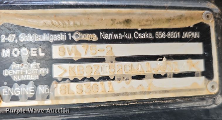 image for item NX9242 2021 Kubota  SVL 75-2 tracked skid steer loader