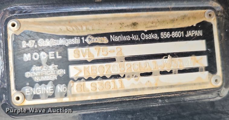 image for item NX9242 2021 Kubota  SVL 75-2 tracked skid steer loader