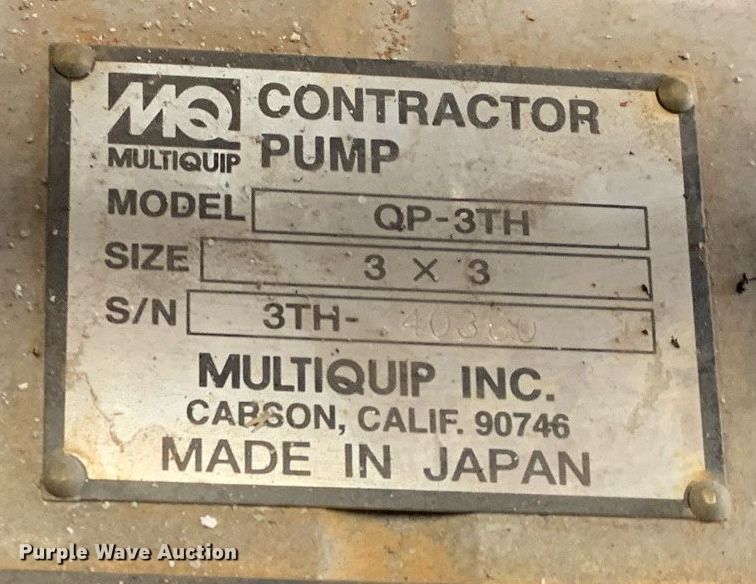 image for item NX9249 Multiquip (3) pumps