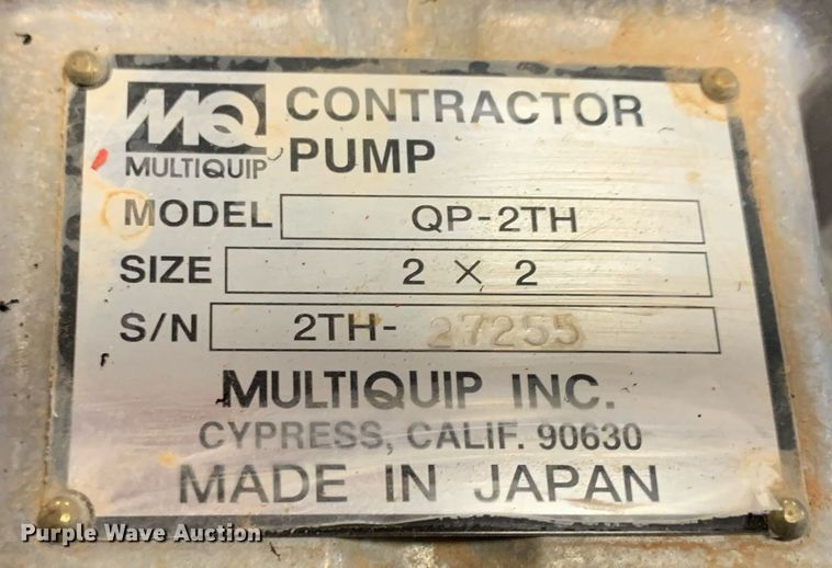image for item NX9249 Multiquip (3) pumps