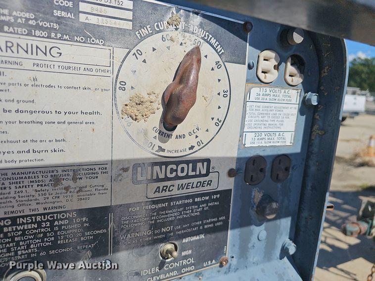 image for item NX9367 Lincoln  SA-250 D3.152 welder/generator