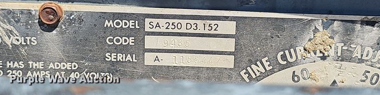 image for item NX9367 Lincoln  SA-250 D3.152 welder/generator