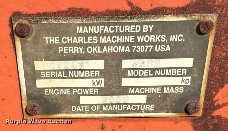 image for item OG9689 2000 Ditch Witch  3700DD trencher